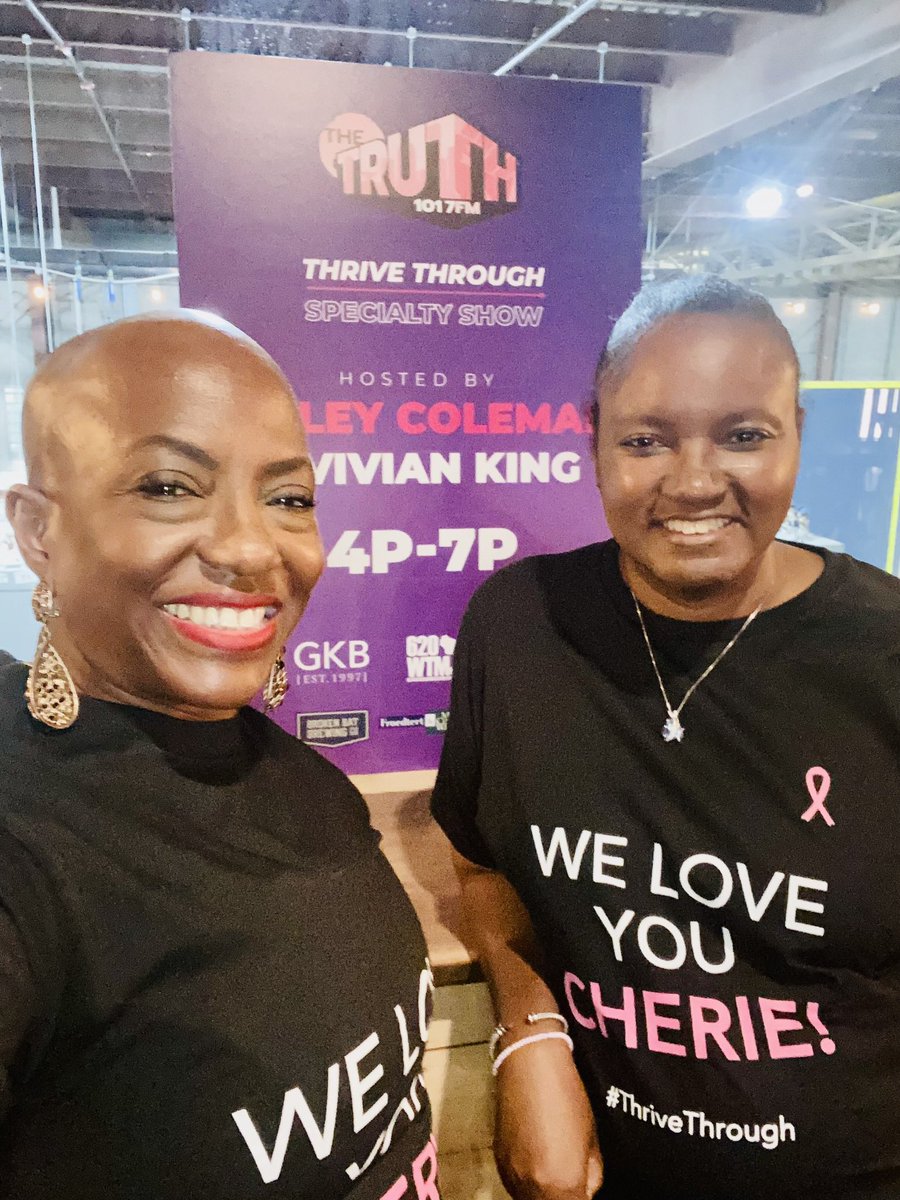 VivianLKing's tweet photo. We had SUCH a good time celebrating Cherie Harris, general manager of @1017TheTruth with the #ThriveThrough Specialty Show. We raised awareness and funds for cancer research at the Medical College of Wisconsin. It was a sincere pleasure co-hosting with my girl, @BaileyColeman. https://t.co/dLiV4Fl9Ty