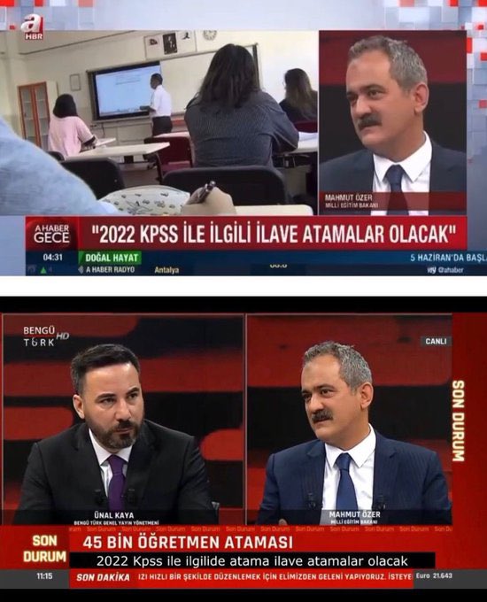 Sayın <a href="/Yusuf__Tekin/">Yusuf Tekin</a> hocam henüz vakit varken 2022 KPSS puanı ile Sn Özer’in söz verdiği atamayı yapın lütfen. 

Onbinlerce öğretmenimiz bu açıklamanın ardından KPSS ye bile hazırlanmadı, bu vebaldir! 
sizden bu gençler adına istirham ediyorum. 

Bakan sözü devlet sözüdür, lütfen