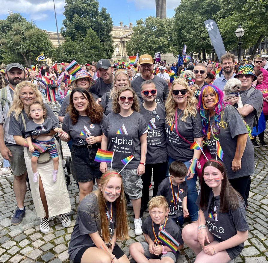 living_alpha's tweet photo. The Alpha team marched with @LCRPride today and the sun gods were with us! Alpha truly is ‘an all inclusive place to call home’. #notjustalandlord #doingthingsthealphaway #anallinclusiveplacetocallhome https://t.co/Mxkcdx0HeF
