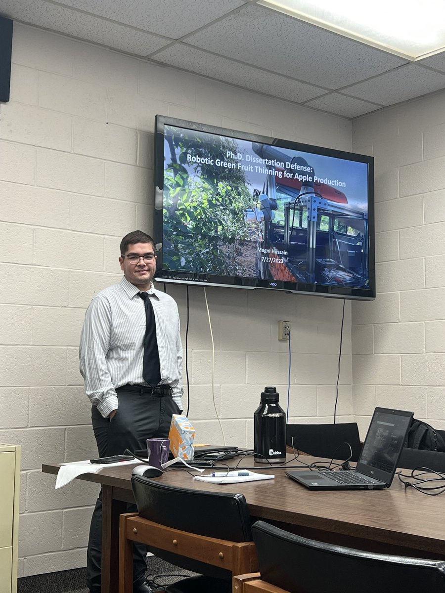 AG ROBOTICS & SENSING LAB (@agroboticslab) on Twitter photo Congratulations to <a href="/MagniHussain/">Magni Hussain</a> for passing his #PhD dissertation defense this Thursday!
#PhDJourney #WeAre #PennState #PennStateExtension #PennStateResearch #ABE #Engineer #PrecisionAg #AI #Robotics #AgTech Congratulations to <a href="/MagniHussain/">Magni Hussain</a> for passing his #PhD dissertation defense this Thursday!
#PhDJourney #WeAre #PennState #PennStateExtension #PennStateResearch #ABE #Engineer #PrecisionAg #AI #Robotics #AgTech