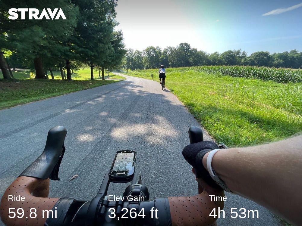 jvansky11's tweet photo. Wife and I rode in a charity event today. Bike Ride Across Scenic Sumner (BRASS) was my wife’s farthest and longest ride and my farthest/longest outdoors. Beautiful ride but it was HAWT 🥵🥵 heat index of 100+. https://t.co/vmk0dt79qC