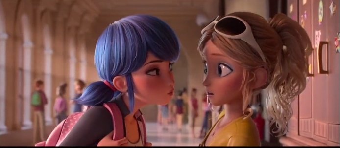 Chat_debochado's tweet photo. #MiraculousTheMovie 
Pior que o cabelo da Chloe tava bonito mas obrigada Marinette por colocar a Chloe no lugar dela dizendo que o cabelo dela parecia ninho de rato😻 https://t.co/OBLTVmRXgZ