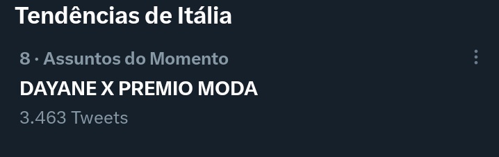 dayxmello's tweet photo. Top oito, rumo ao top cinco 
DAYANE X PREMIO MODA https://t.co/1TZXCdpV5X