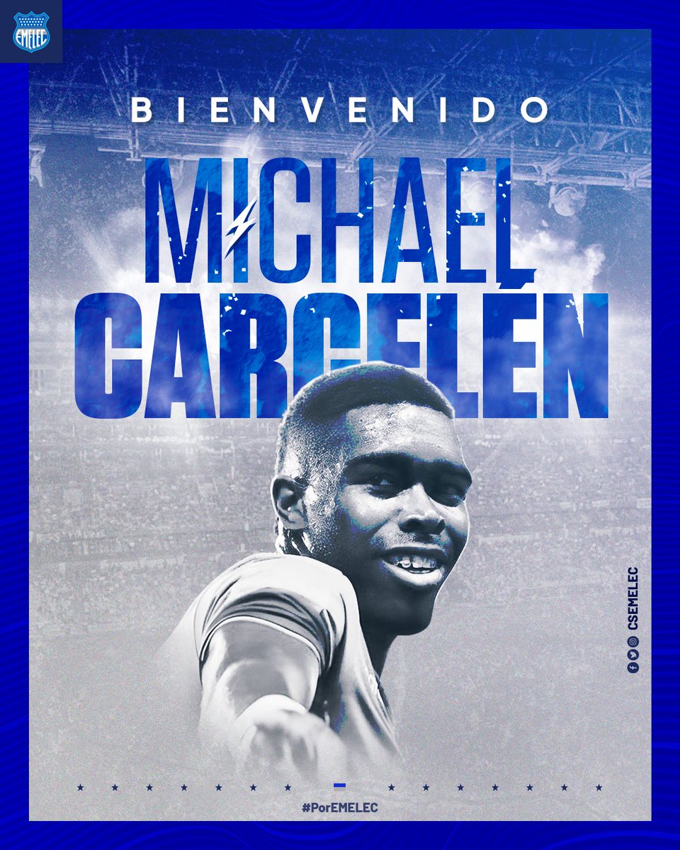 🤝 Carcelén nuevo refuerzo del #Bombillo 💡

🔝 El volante ecuatoriano llega al Club Sport Emelec por 1 año a préstamo con opción de extensión inmediata.

¡Bienvenido Michael! 👏🏼

#PorEmelec 🤜🏻🤛🏻⚡