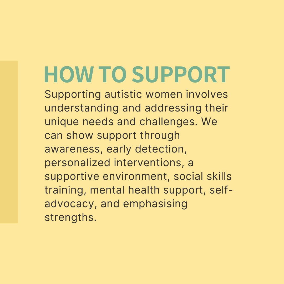 Men are currently diagnosed with autism more frequently than women. However, this is slowly changing as more women are receiving autism diagnoses. To support autistic women, we can raise awareness, provide personalised help and create a more supportive environment. ❤️💪