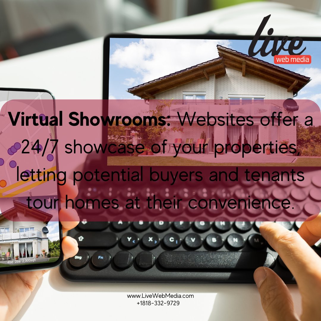 LiveWebMedia's tweet image. Get a custom, visually stunning website serving as your 24/7 virtual showroom. Stand out from the crowd!

#RealEstateWebDesign #DigitalMarketing #LeadGeneration #PropertyShowcase #WebDesignExperts #TransformYourBusiness