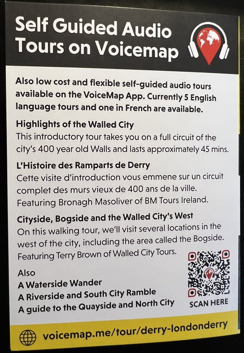 DerrieDanders's tweet image. Another good month for my VoiceMap Audio Tour sales with nearly 80 downloads this month.
Why not scan the QR code and download one of the range and then walk the route or listen to remotely.
#derriedanders #voicemap #WildAtlanticWay #discoverni