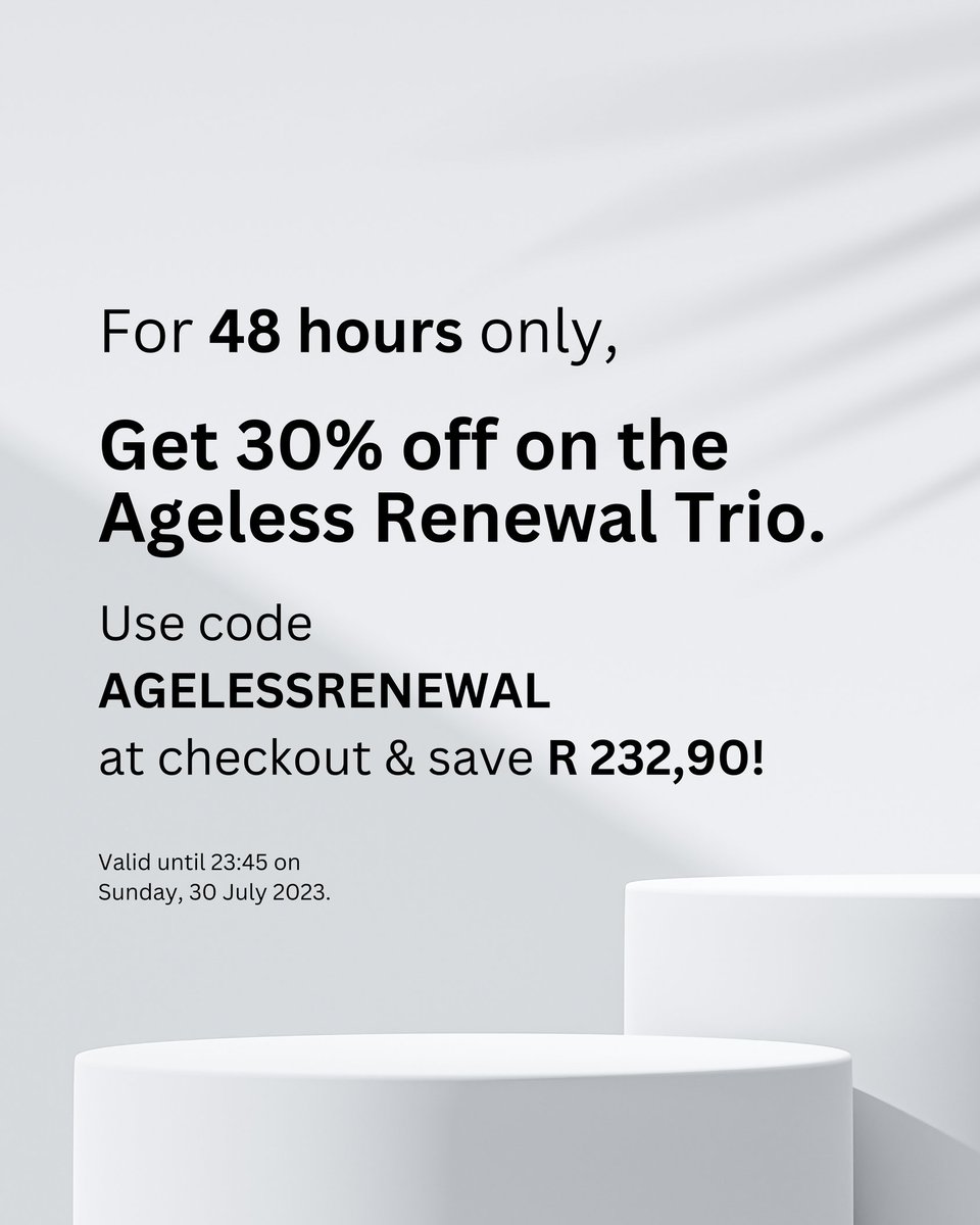 Save when you shop the Ageless Renewal Trio on eyam.co.za ✨✨