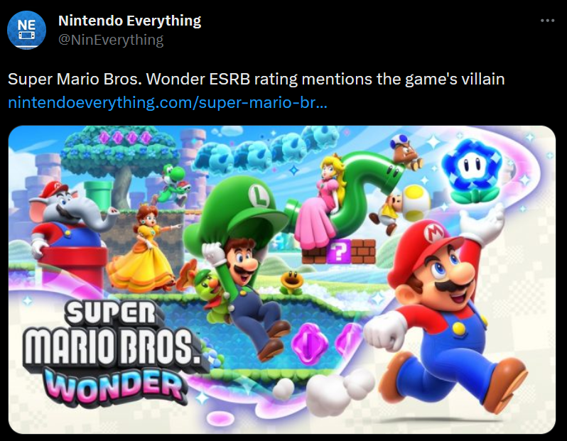 SYACVG's tweet photo. Spoilers for Super Mario Bros. Wonder: It's Bowser. https://t.co/LkyXB8S5Yn