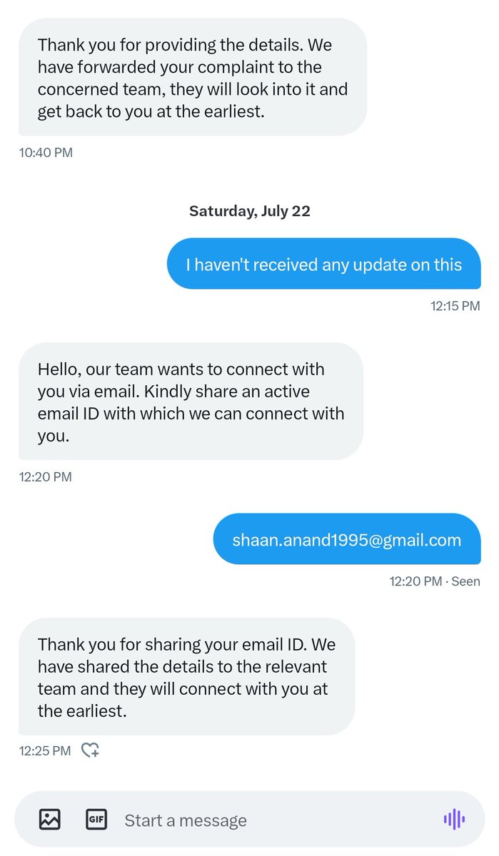 ShaanAnand's tweet photo. Really appreciate your support team it's been almost 18 days and still not able to solve the issue. https://t.co/JtKOINdUHr