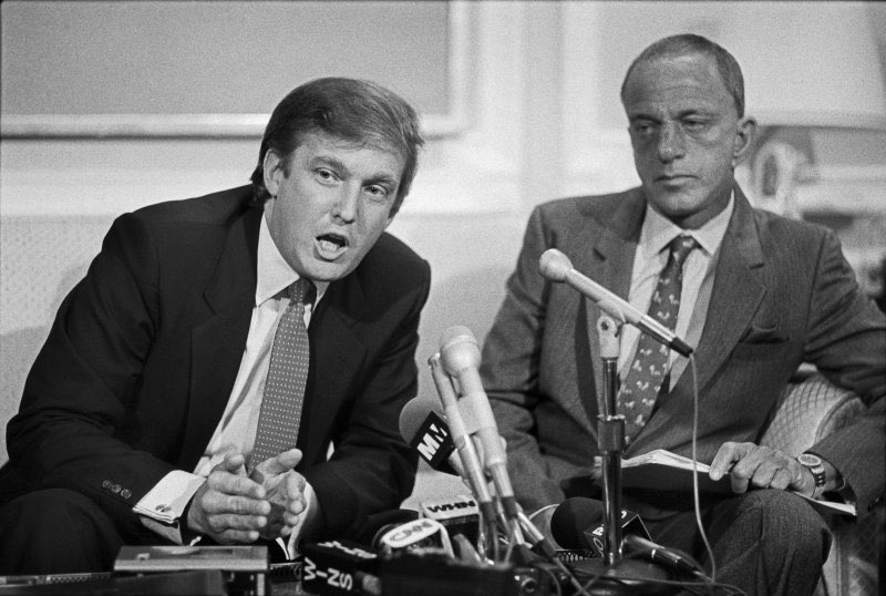 RoyalRetros's tweet photo. The look says it all... Attorney Roy Cohn knew the lawsuit was suicidal for the @usfl but greed got the best of the league. https://t.co/Cm0uYzq23t