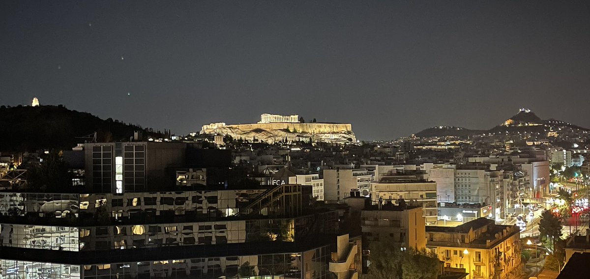 Bring it on #ICR2023 starts here - 93 people signed up for the Advanced Rheol Characterization short course starting tomorrow morning. Acropolis shining bright… #Almosteverythingflows