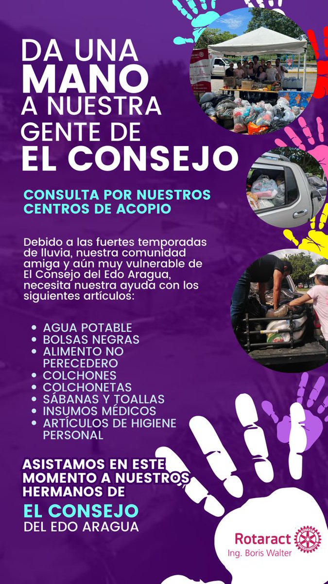 RotaractMaracay's tweet photo. A raíz de la lluvia tan fuerte hace un par de días nuestros amigos del consejo necesitan apoyo 🙌🙌🙌 #Maracay https://t.co/jBpkUHJzrr