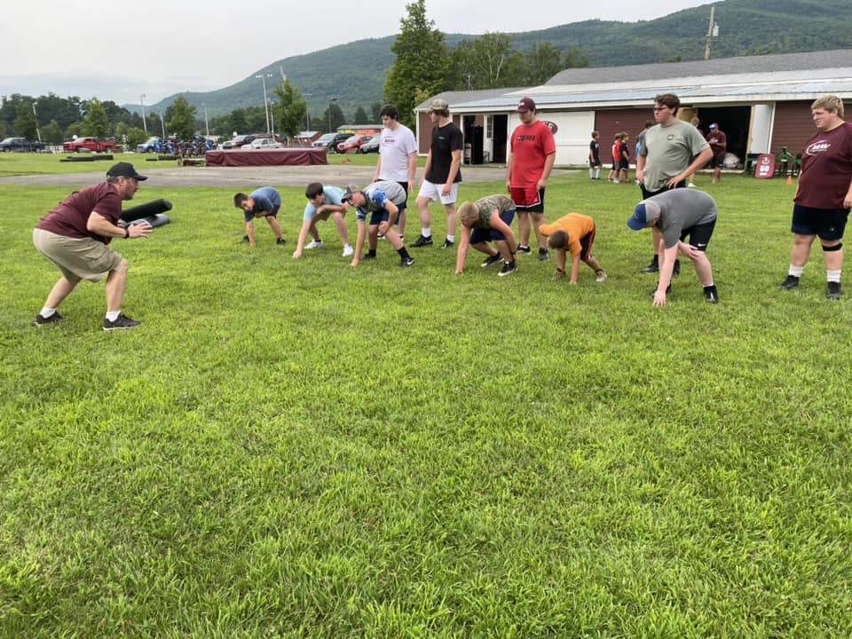 40+ Mt Abe Vergennes football players ranging from youth to HS, were at their YOUTH FOOTBALL CAMP 2023 working together to get better and to learn from each other last week nic job Coach Stein and staff.