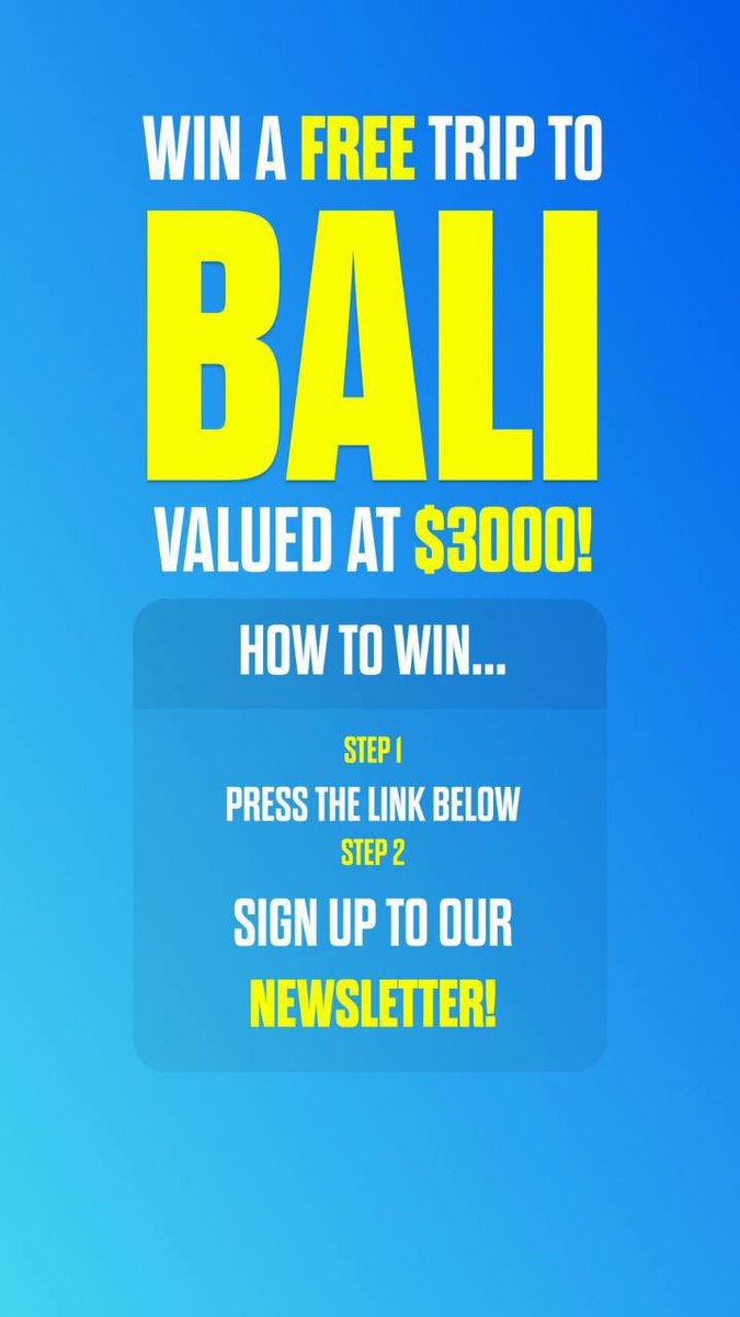 travly's tweet photo. Win a free trip to Bali 🇵🇫 

How to win:

Sign up with your email here below!

https://t.co/gjEdCAo0mc https://t.co/QyuHSkQUFK