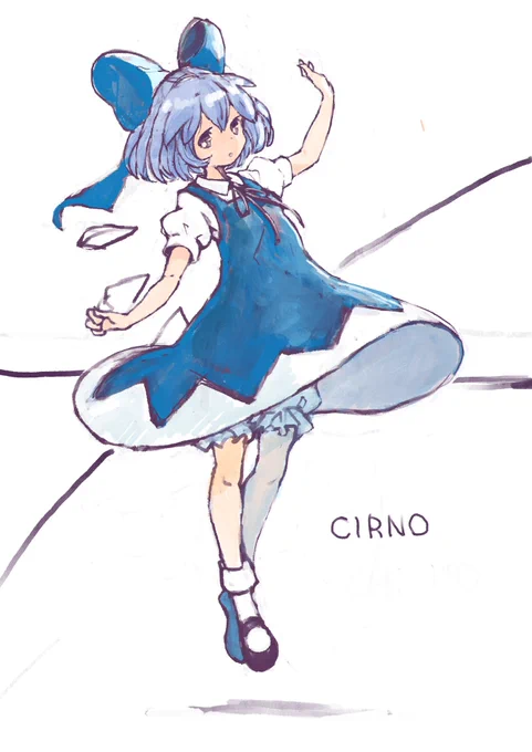 暑い…久しぶりのチルノ…かわいい… #チルノ #東方Project