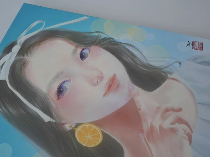 「超視線展」最終日、16時まで! はるはなは14時頃から在廊予定です。  レモンちゃんとベレー帽の子(オンラインショップ未掲載)がお迎え待ちです〜。 …なお、レモンちゃんのオンライン画像は制作間に合わずデジタル版で申し訳ない限りです…完成品画像ここに載せます!!!  