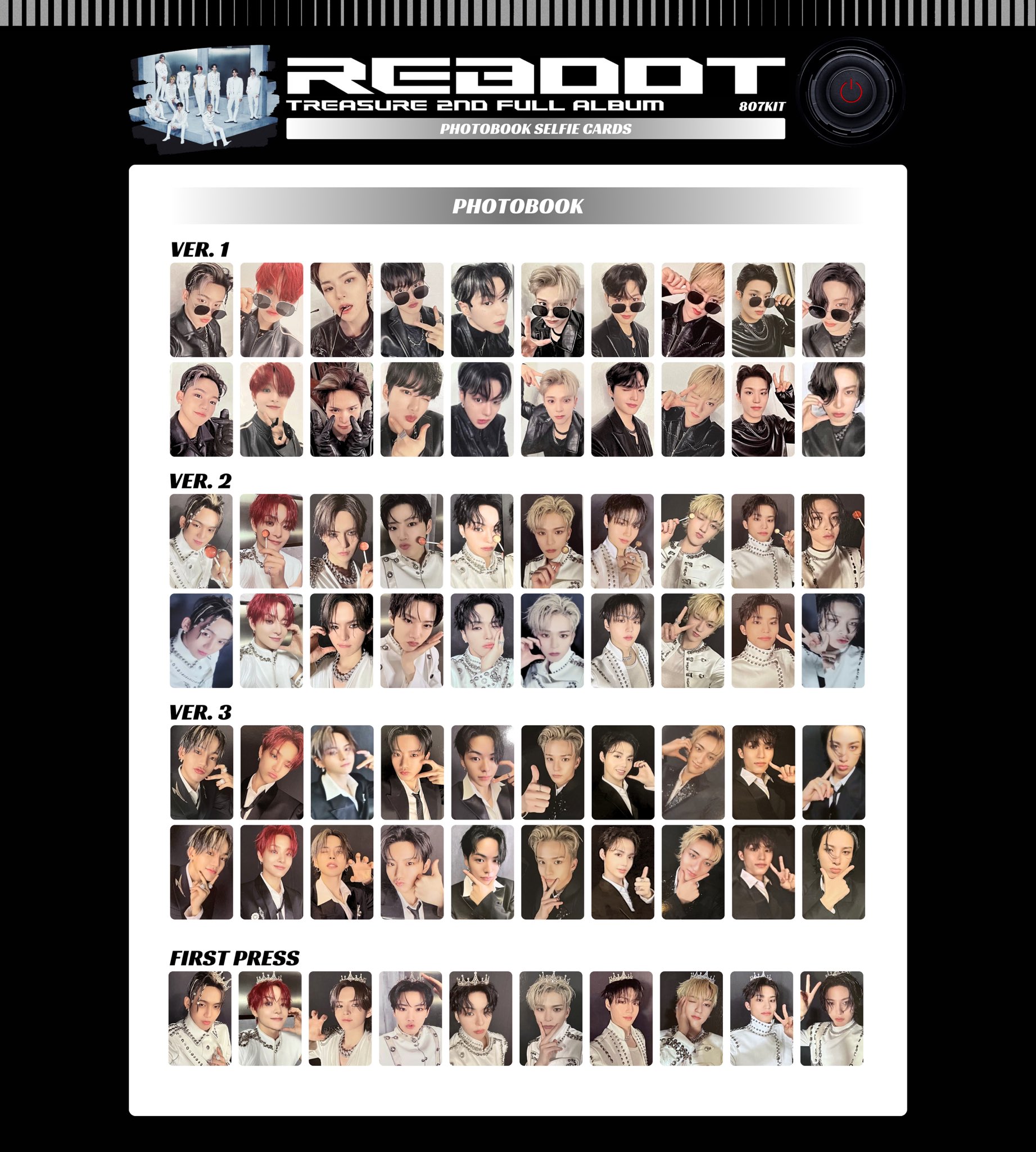 TREASURE 直筆サイン「REBOOT」PHOTOBOOK ver.CD - メルカリ