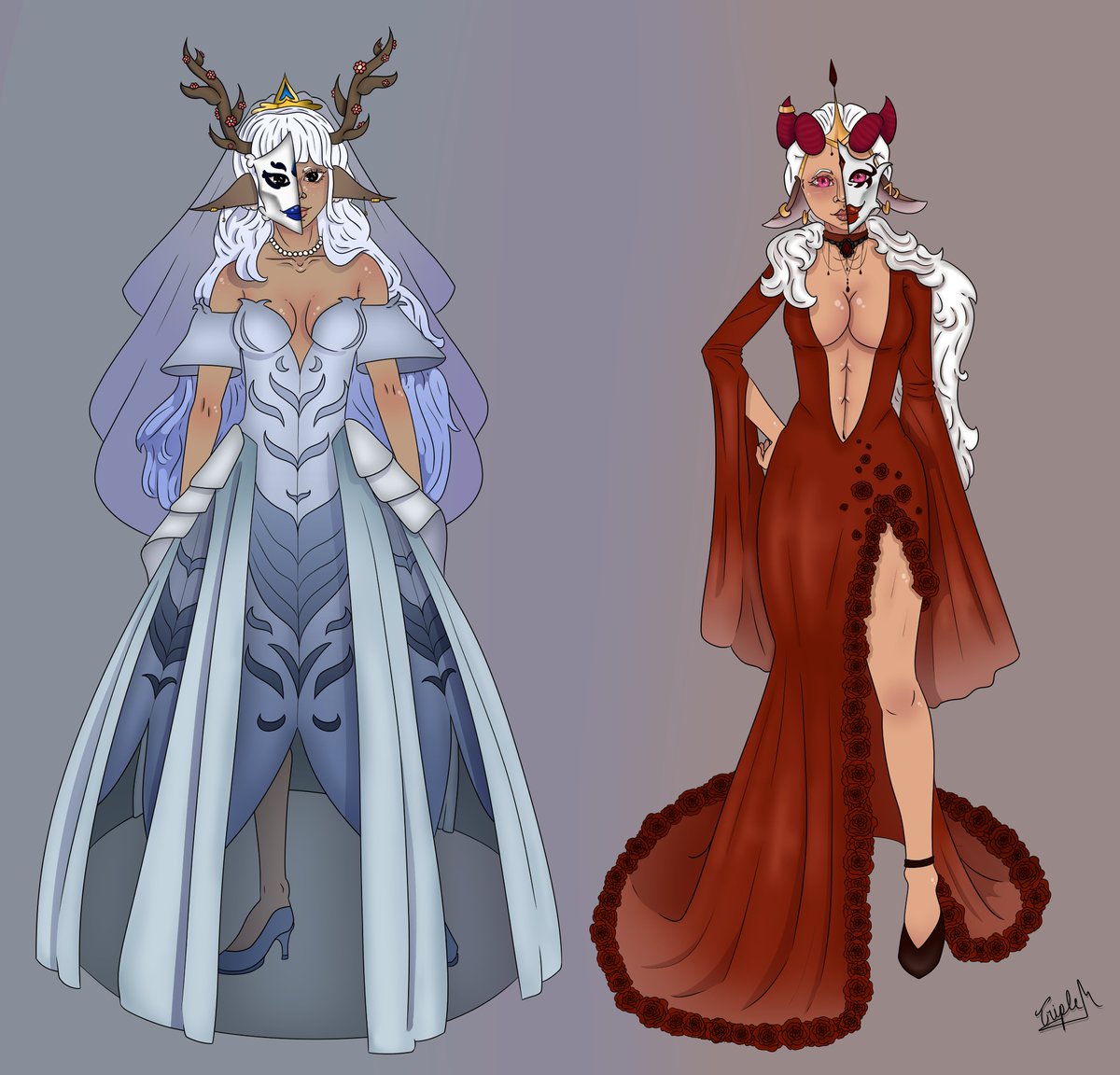 TripleM63246335's tweet photo. A friend and my OCs at a masquerade ball.

#ArtistOnTwitter #artwork #digitalart #myartwork #artistsontwitter #Artists #characterdesign #characterart https://t.co/is5G3g4JEf