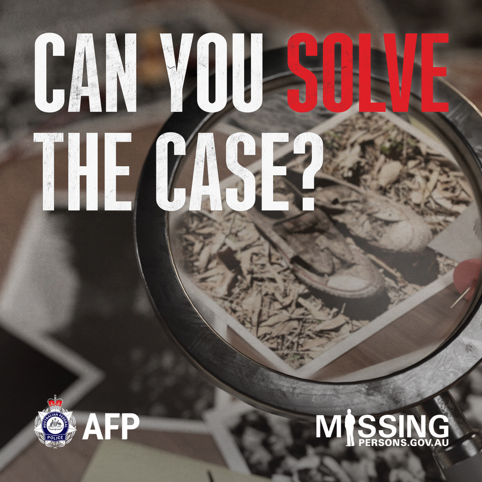 ACTCrimeStop's tweet photo. This week is National Missing Persons Week. Over the week, the The National Missing Persons Coordination Centre will feature eight unsolved cases involving unidentified human remains from Across Australia. Can you help solve these cases? Visit https://t.co/qCyg87R5Jq https://t.co/8WgRG8wMg4