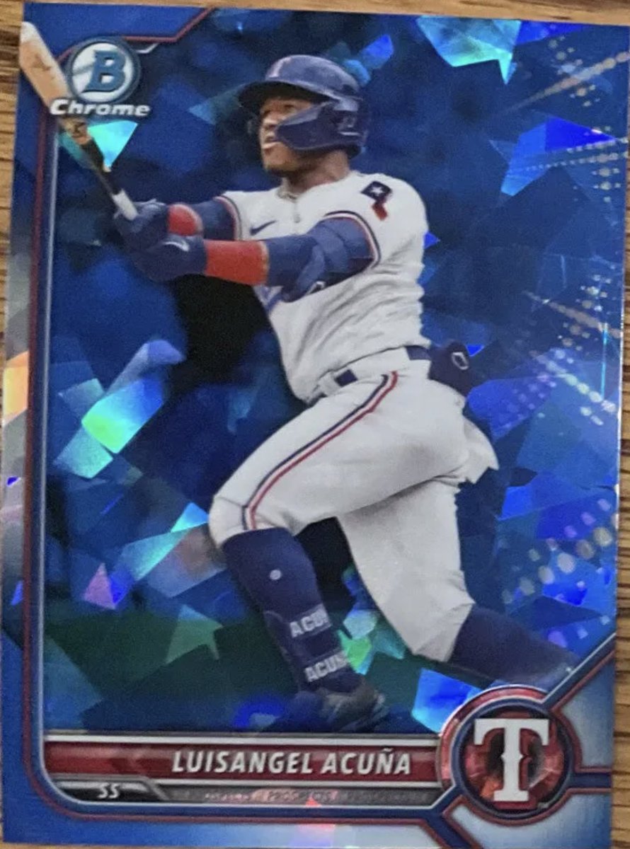 🚨 🚨 MET CAST GIVEAWAY 🚨 🚨 

WELCOME LUISANGEL ACUNA!! 🔥 😎 💪🏻 

-2022 Bowman Draft Sapphire Luisangel Acuna, Texas Rangers, BDC-159

To Enter:
- Follow Us 
- Retweet

*Bonus Entry*
Tag a Mets fan in comments! 

The winner will be chosen in 48 hours! #lgm #Mets #MLB