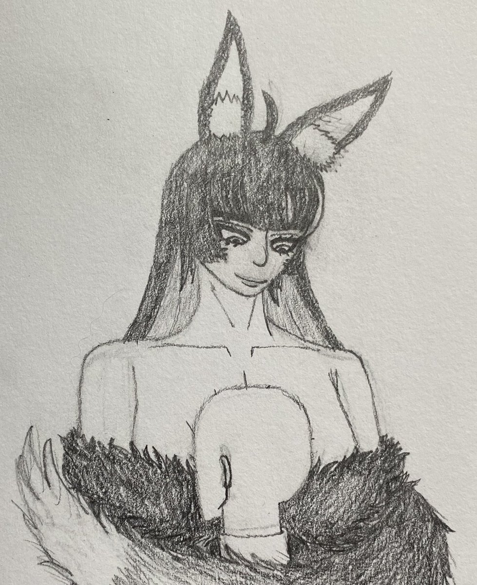 BlueBirbBiscuit's tweet photo. Here’s a doodle of Musashi hugging the Commander with her tails.

#MusashiAzurLane #AzurLane #MyArt https://t.co/lY4yfXyM7M