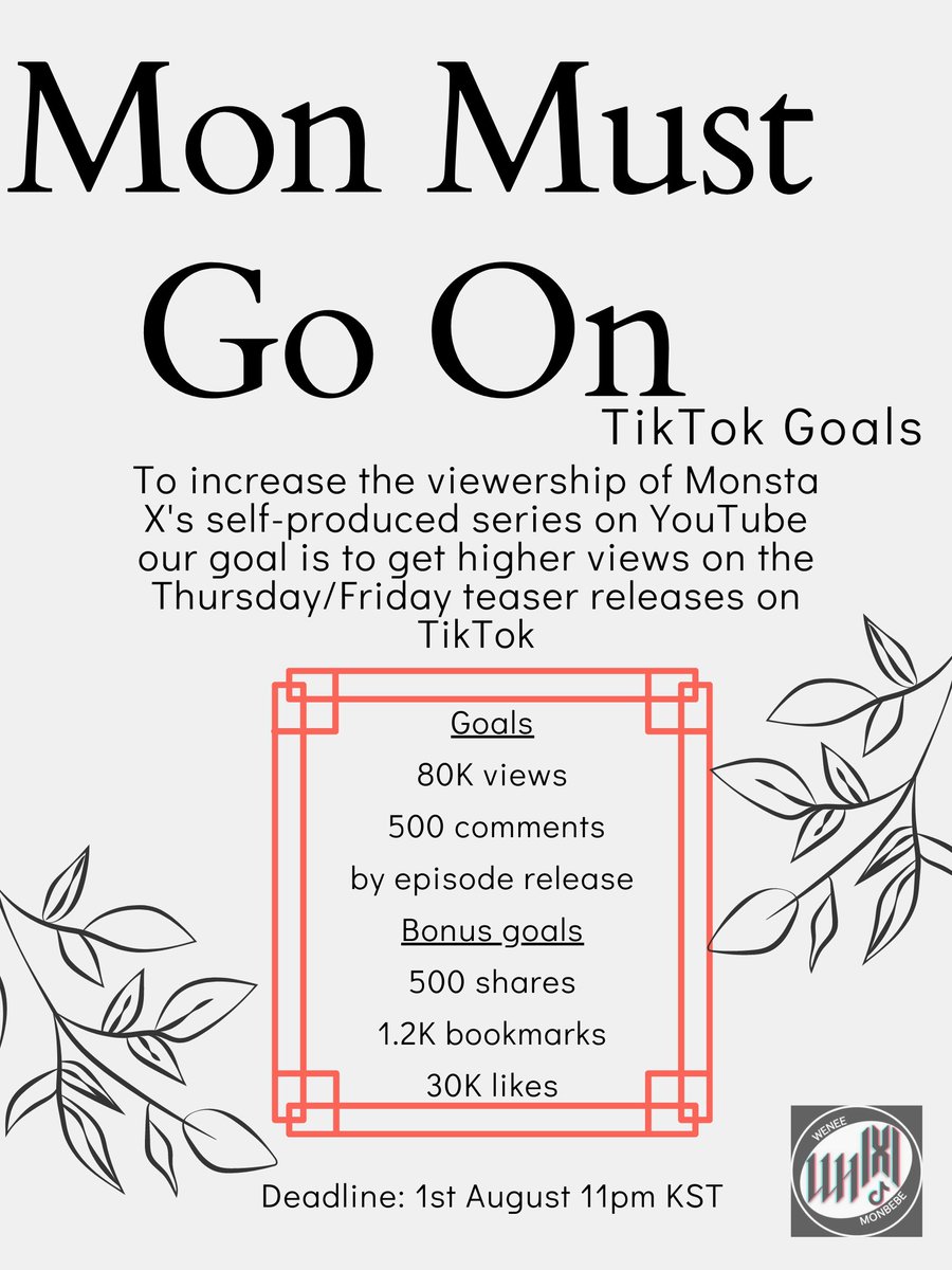 Tiktok4MXWH's tweet photo. {#MONSTAX_TIKTOK}

Monbebe let's go~! We are over half way to our 100K views go for MonMukGo episode 22 part 2 (?)

60K down, onward to 80K!
250 comments still in progress

▶️https://t.co/ac64LRyAhN

@OfficialMonstaX #MONSTA_X #몬스타엑스 #몬먹어도고 #MONMUSTGOON #몬먹고 https://t.co/Vd1OqqkR9L