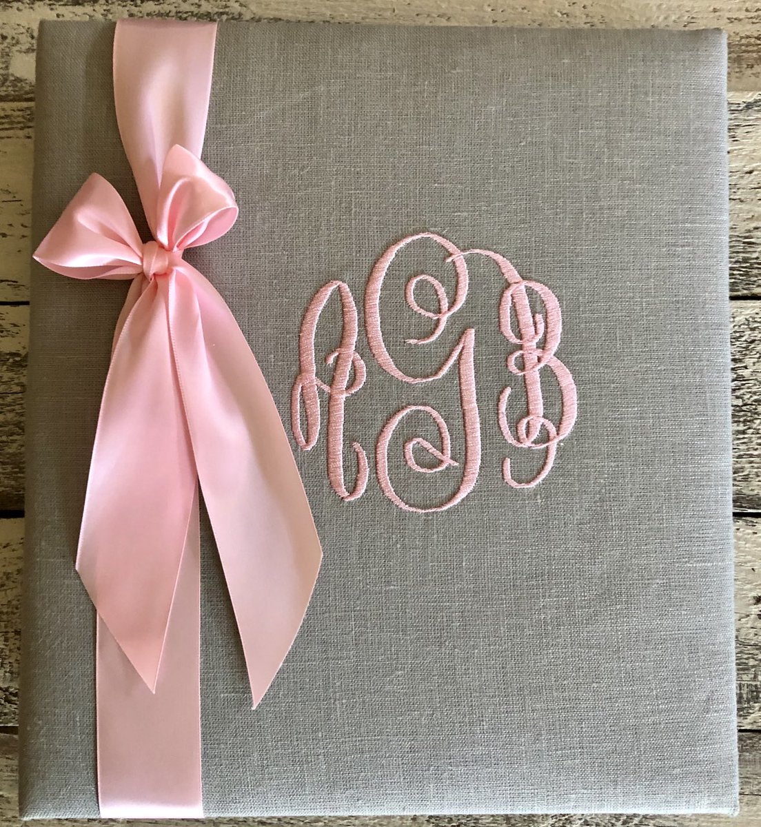 sooburns's tweet photo. This adorable monogrammed baby book with pink inside journaling pages is on sale this weekend at; https://t.co/2u4fm3Txxh https://t.co/xl3sZZ8R6k