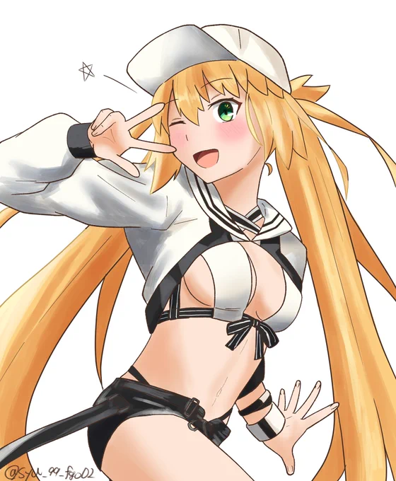 水着キャストリア可愛すぎる キラッ  #FGO #FGO8周年