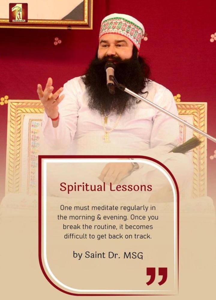 jituinsan55's tweet photo. Do meditation done in the morning gives calm,positive energy for the whole day. Guru Saint MSG tells us that we should do the meditation daily for 15 minutes in morning and evening. following which the followers of Dera Sacha Sauda are living in a happy life. #SpiritualSunday https://t.co/bjMkaKE4dD