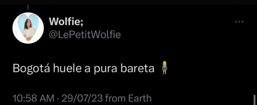 Lo que no saben es que ella estaba fumando bareta mientras escribía esto 🥴