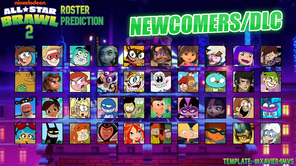 I've casted a wider net this time and try to get more variety involved, assuming DLC lasts beyond the first wave/bundle

My Top 10 in order, everyone else is random

#NickelodeonAllStarBrawl2 #GlitchTechs #MakingFiends #OlliesPack #MonkeyQuest #MonsterHigh #SantiagoOfTheSeas