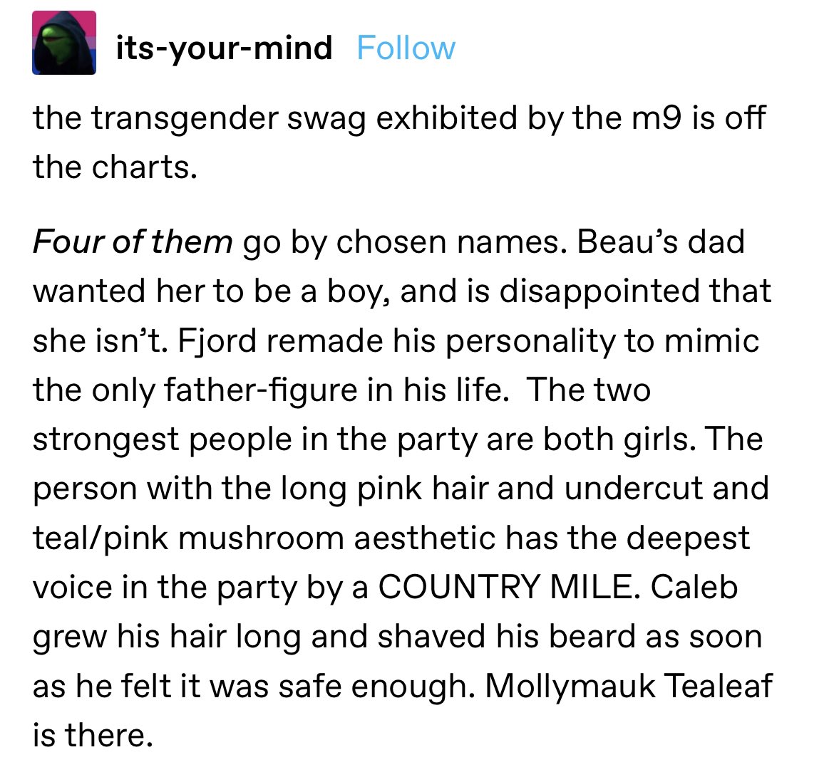 transmogen's tweet photo. “mollymauk tealeaf is there” https://t.co/gATZgehR5W