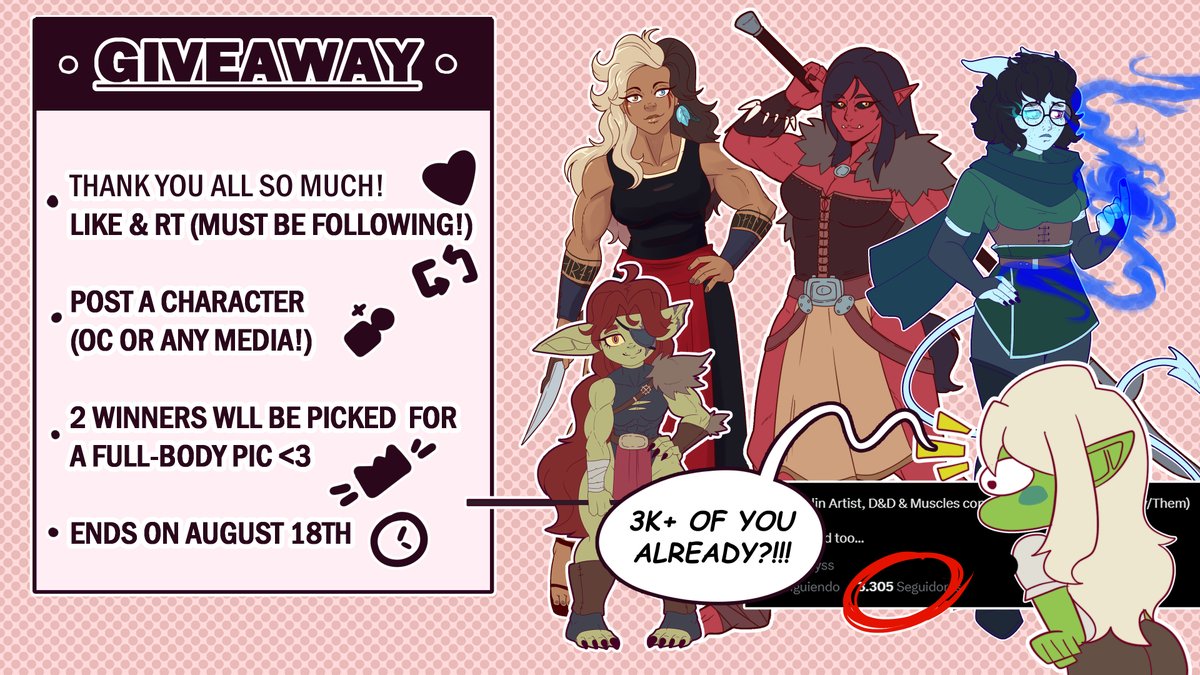 🤍🤍GIVEAWAY TIEM🤍🤍
There's a lot of new folks here since the last time!

I want to do one last giveaway for the year as a thank you to all the people who have helped keeping me making art! <3

You know the rules!