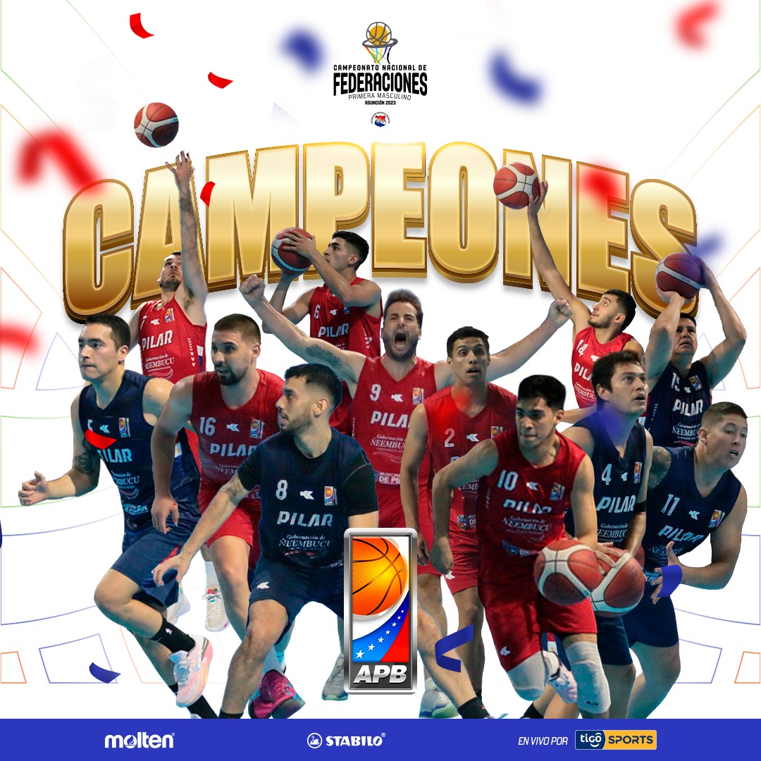 cpb_py's tweet image. ¡FINAL! 

 ¡PILAR, CAMPEÓN DEL CAMPEONATO NACIONAL DE FEDERACIONES 2023 🏆🇵🇾🏀

#CuadrangularFinal 🏆
#CNF2023 🔥