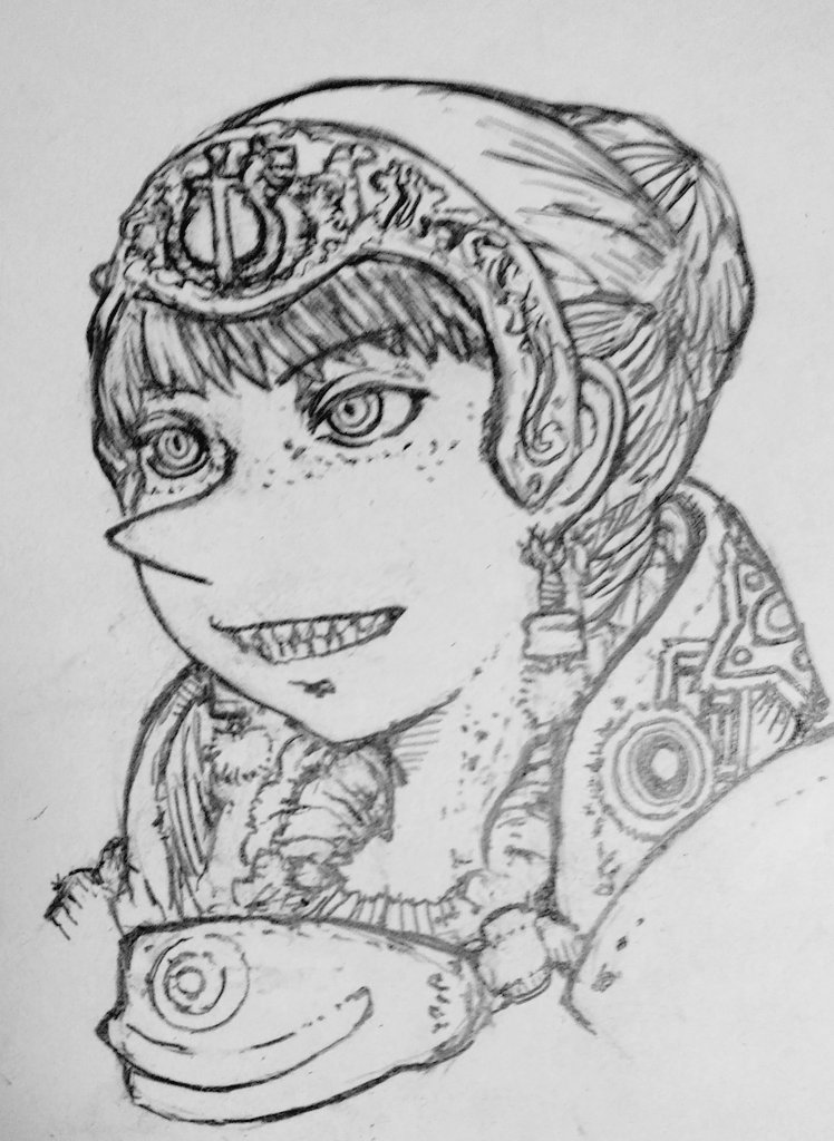 【トルメキアの白い魔女】をほんとうにまじないとかしてるような感じでらくがきする朝。 