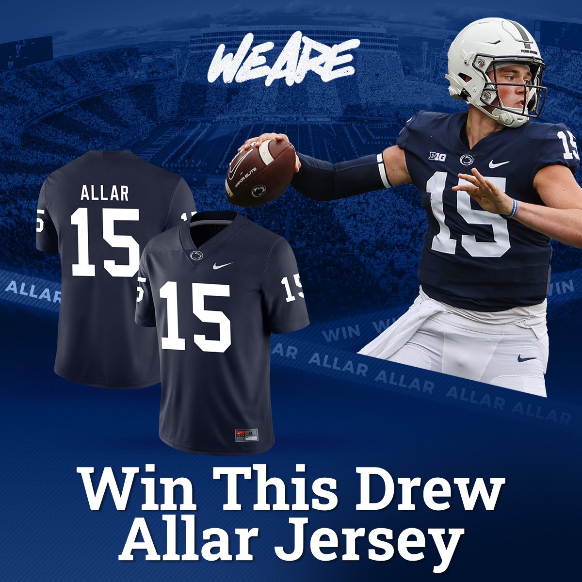 Win this Drew Allar Penn State jersey! 👀

All you have to do is...

✅Follow @WeArePSULions 

Retweet and tag a fellow Penn State fan!

Winner announced THIS Friday (8/4) 🤝

#WeAre #CollegeFootball
