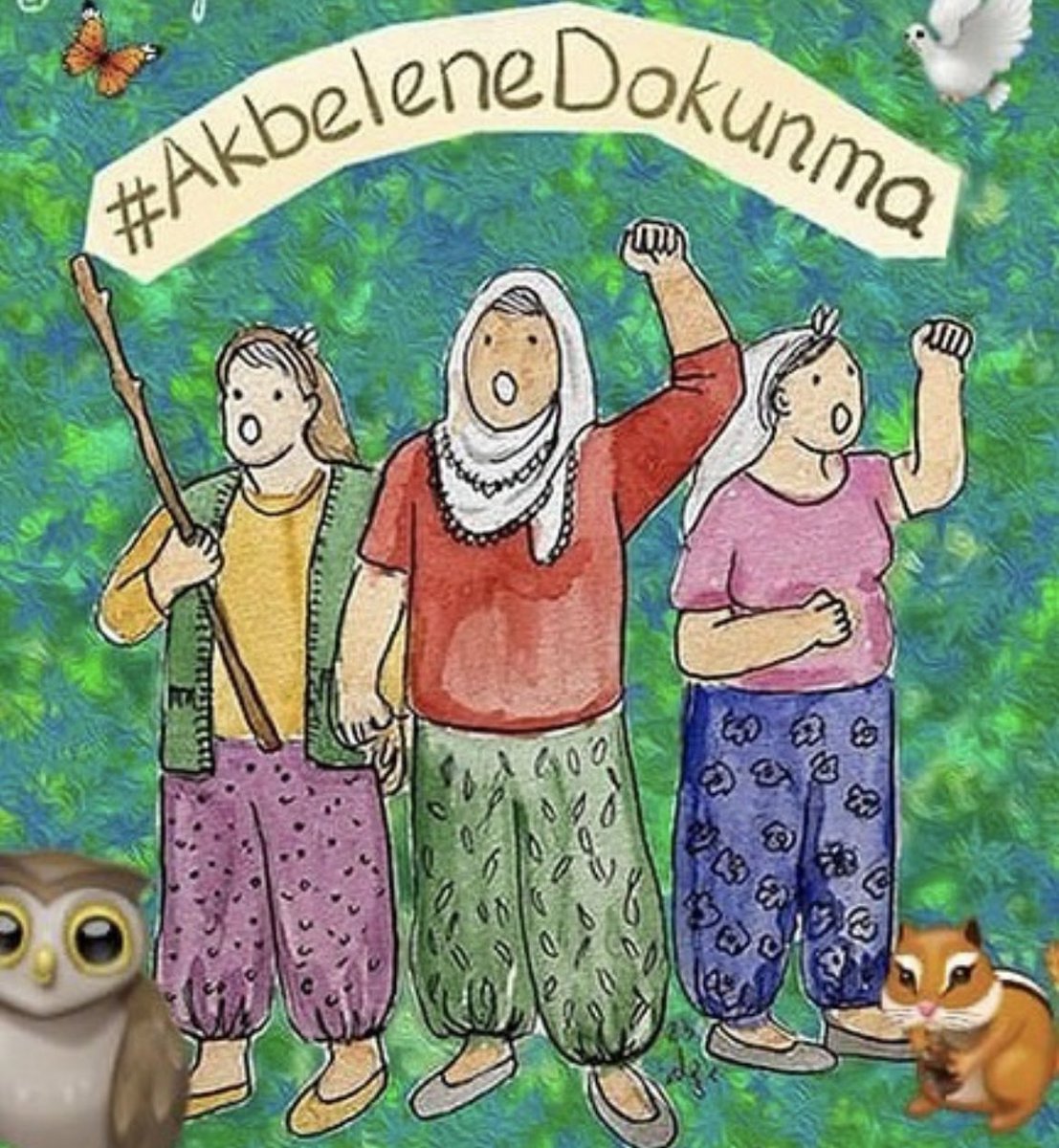 yasarseyman's tweet photo. Beni yıllar önce direnen Paşabahçe Kadınlarına götürdünüz… 🙌
Kadın varsa başarı var… 
Ağaçlara yavrusuna sarılır gibi sarılan kadınlarımız yiğit yüreğinizden, o mübarek ellerinizden öpüyorum…💐
Selam olsun Akbelen Kadınlarına!
#akbelenedokunma 
#AkbelenKadınları https://t.co/njMYhxXF04