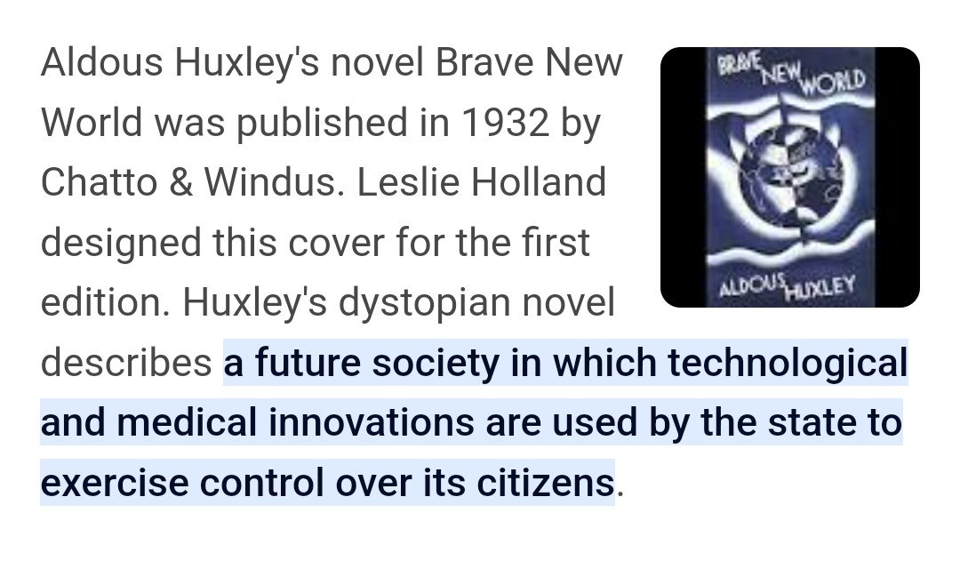 footinhell's tweet photo. @WillSaveTheKids Sickening. Children being bred and exchanged like they're inanimate. 💔 Our current fight against evil is prophesied almost unbearably accurately in Huxley's Brave New World. https://t.co/0i2wMYDnN9