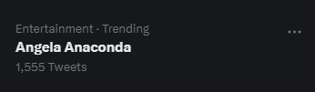 KatakiriG's tweet photo. I nearly fell out of my seat in fear reading the name Angela Anaconda in 2023 https://t.co/lJCn3ZyKu6