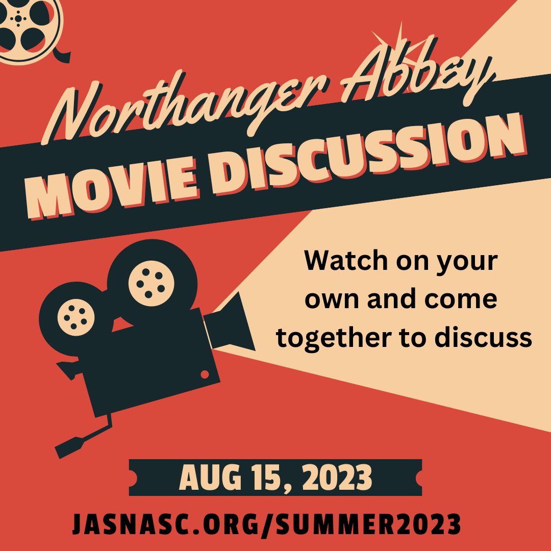 Who said Northanger Abbey movie discussion party?? Join <a href="/jasna_sc/">JASNASC</a> to talk about the movie from 2007, which you'll watch on your own via YouTube (youtu.be/Q7XMWCcaCcY). Join us!
