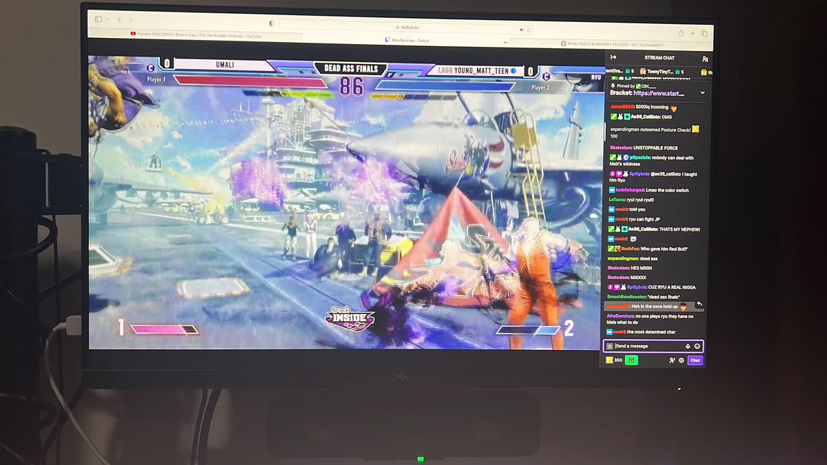SmashBandicootr's tweet photo. watching @Yung_matt_teen switch from Ken to Ryu in the #RivalFools ‘Dead Ass Finals’ after resetting brackets is impressive
#FGC #SF6 https://t.co/oV11d72499