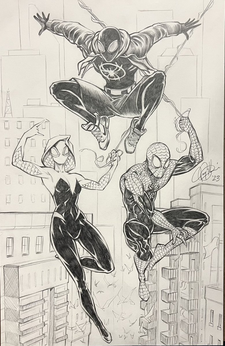 jdgillespiejr's tweet photo. Spiderverse!
#acrossthespiderverse #spiderverse #intothespiderverse #milesmorales #peterparker #gwenstacy #spiderman #spidergwen #webslinger #marvelcomics #pencil #pencildrawing #comics #comicart #comicbooks #severedsoulscomic #dimensioncomics https://t.co/15bJ21uVYW