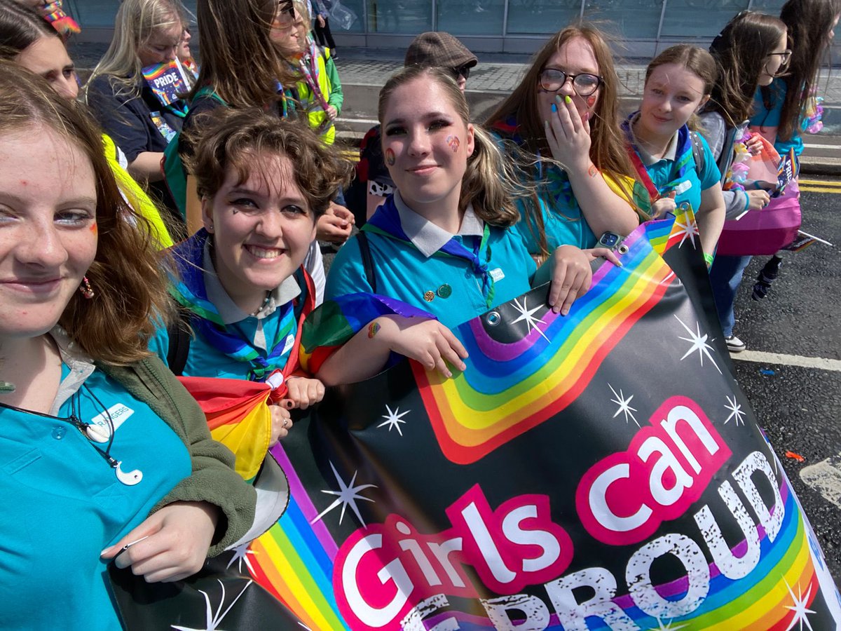 7thRangers's tweet photo. Fantastic afternoon at Belfast Pride with @ggulster alongside @niscouts , @CGINRGuides and @ScoutingIreland 🌈🪧💙☀️ @belfastpride https://t.co/14hPsyfSfl