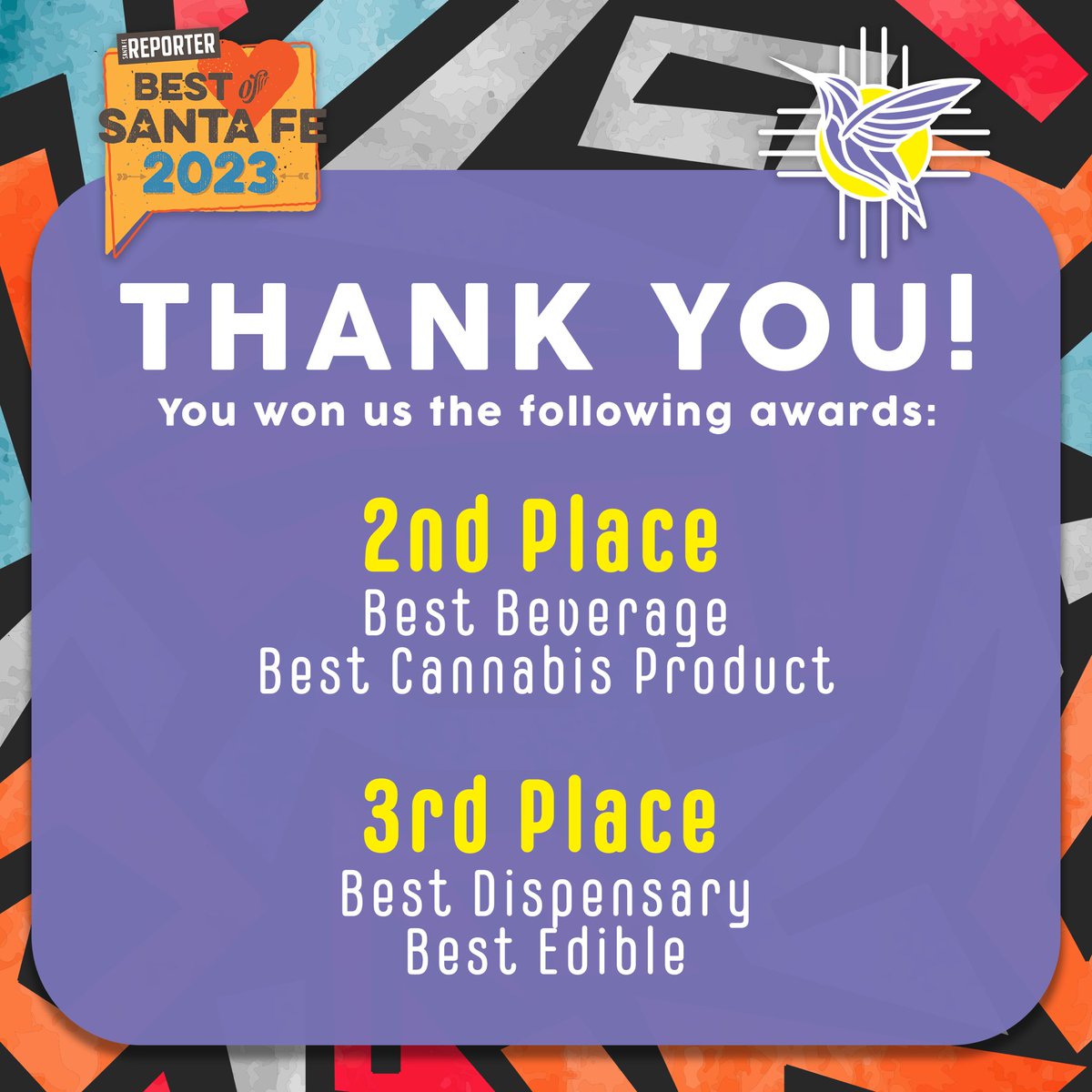 Here we are once again, thanking you for all your support 🙏💜

It is a great honor to be in the Best of Santa Fe, especially after only 1 year of business. Get ready for the changes that are coming this next year 👀