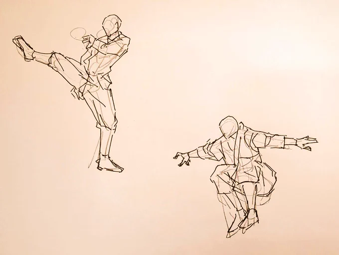 #1日1模写 Ⅲ 215/365 今日は室内と人物でした モデルさんは「本物」の忍者らしい。 カッコよかった〜 #マンレボ