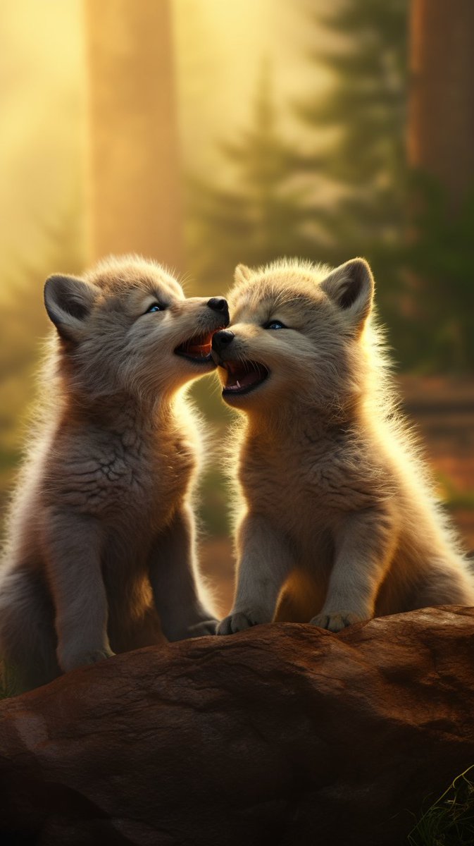 Elu_Art_AI's tweet photo. Blissful Wolf Pups: Joyous Playtime in the Forest.

#cute #cutedogs #puppy #puppies #puppylove #midjourney #midjourneyart #midjourneyai #kawaii #love #adorable #ai #aiart #aiartcommunity #aiartwork #play #playtime #fun #happy #wolf #little #aigenerated #happiness https://t.co/n5V95VX3T8