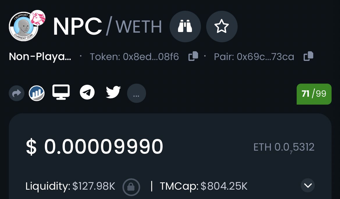 NpcSupportor's tweet photo. $NPC is heating up https://t.co/JwTA4AW1p2