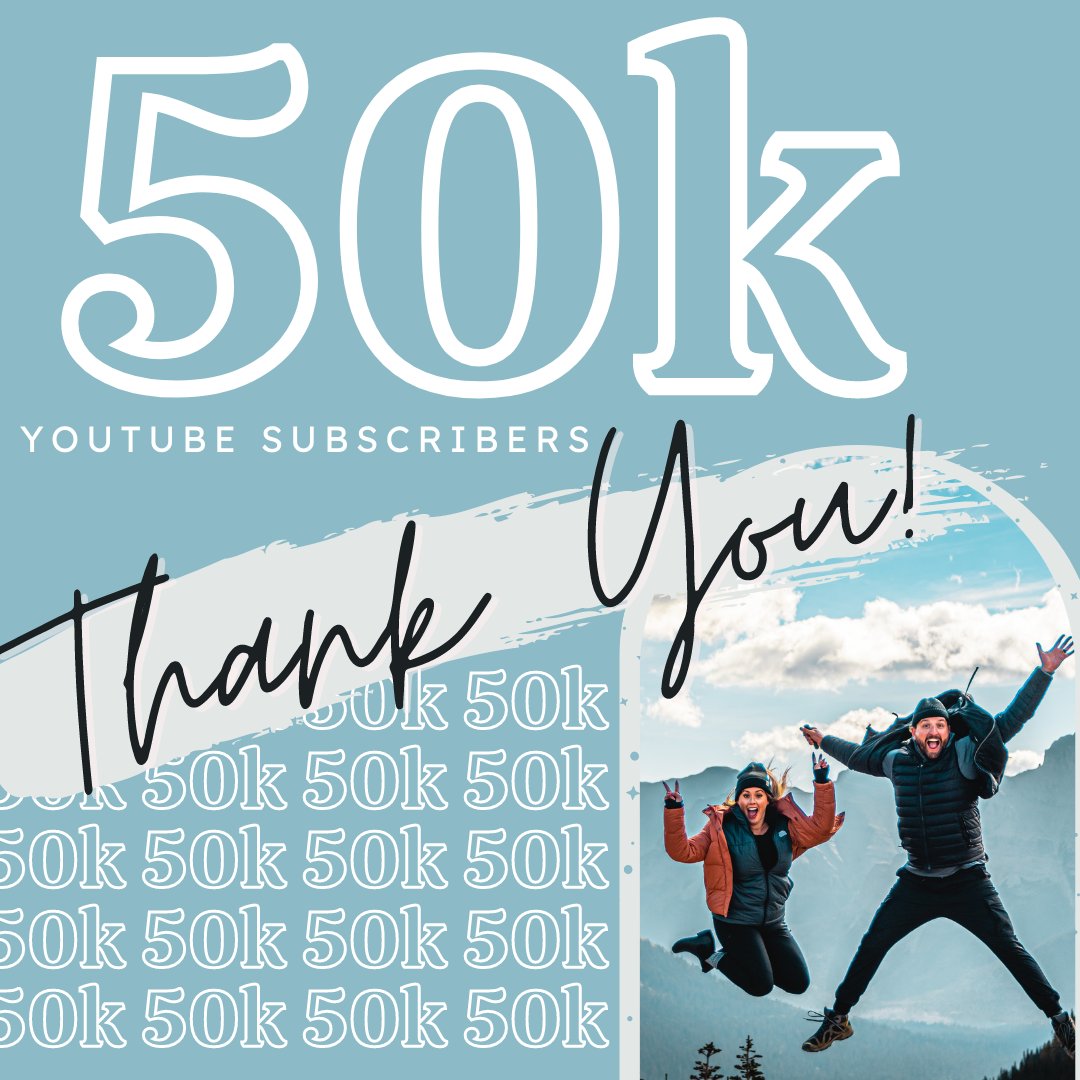 Matt_n_Nat's tweet photo. Wow! 50,000 subscribers!
When we started this in 2021 our dream was to help people when they travel by sharing vlogs/blogs with tips, tricks, &amp; honest opinions of those experiences. 🗺️ We are so blessed &amp; grateful that you have chosen to be a part of this adventure with us! ❤️ https://t.co/ZSCdSIZZQF