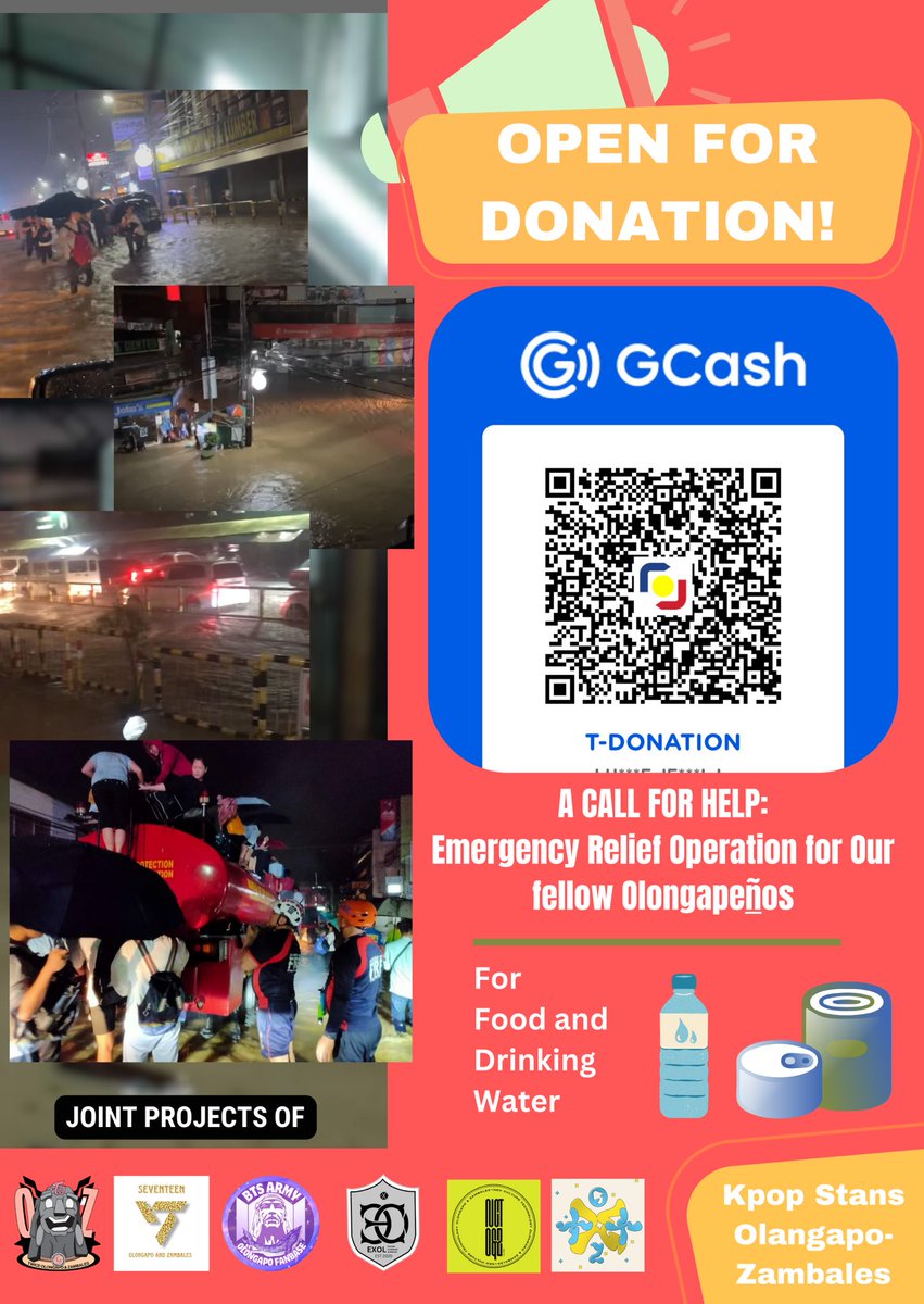 TwiceOZamb's tweet photo. A Call to Help: Emergency Relief Operations for our fellow Olongapeños (a joint project of the different K-Pop Fanbases in Olongapo-Zambales)

#ACallToHelp #KPopOlongapoZambalesFanbases #EmergencyReliefOperations #BTSxARMYOZ #TwiceOZ #EnhyphenOZ #TXTOZ #SeventeenOZ #NCTOZ #KSOZ https://t.co/NDWBn9KRjb
